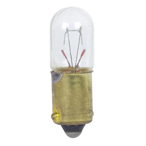 Satco S7081, T3 1/4 Miniature, 5.6W, 28V, 3 Lumens, Miniature Bayonet Base, Clear Finish, 10 Packs