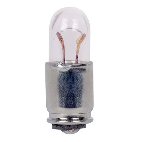 Satco S7119, T1 3/4 Miniature, 1.2W, 6V, 1 Lumens, Midget Grooved Base, Clear Finish, 10 Packs