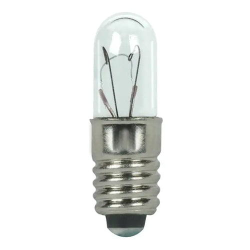 Satco S7124, T1 3/4 Miniature, 1.26W, 6.3V, Miniature Screw Base, Clear Finish, 10 Packs