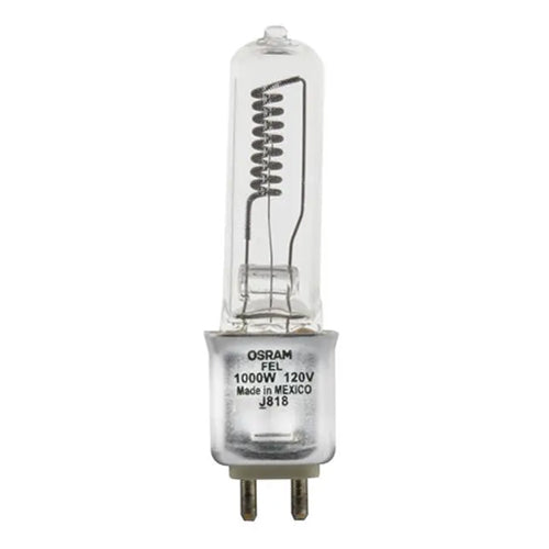 Satco S7759, T6 Halogen, 1000W, 120V, 3200K Neutral White, 27500 Lumens, Bi Pin G9.5 Base, Clear Finish