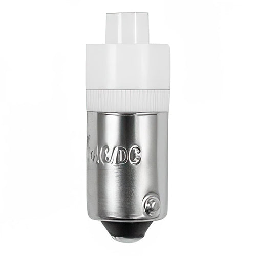 Satco S7891, T3.25 LED, 0.5W, 120V, 5000K Natural Light, BA9S Miniature Bayonet Base, White Finish