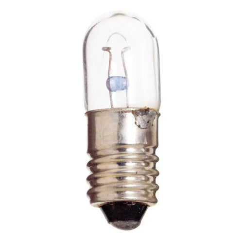Satco S7961, T3 1/4 Miniature, 2.8W, 14V, 1 Lumens, Miniature Screw Base, Clear Finish, 10 Packs