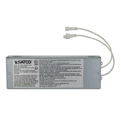 Satco S8003, LED Emergency Backup Driver, 6W, 100-277V, 90 Minute, For use with 4/6/8 or 10 Inch CDL