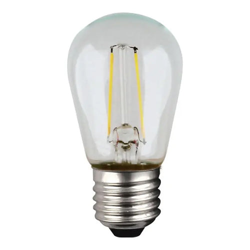 Satco S8027, S14 LED String Light Replacement Bulb, 1W, 120V, 2200K Warm White, 100 Lumens, Medium E26 Base, Clear Finish