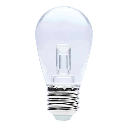 Satco S8055, S14 LED String Light Replacement Lamp, 0.5W, 12V, 3000-6500K RGB and Tunable White, 8 Lumens, Medium E26 Base, Clear Finish