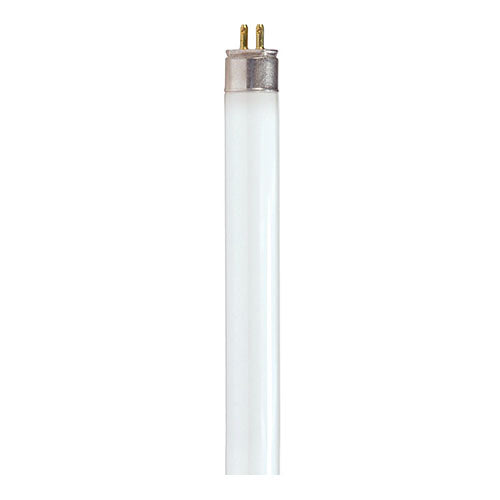 Satco S8130-TF, 3' T5 Fluorescent, 21W, 4100K Cool White, 2100 Lumens, Miniature Bi Pin Base, Shatter Proof, White Finish