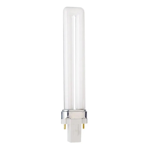 Satco S8309, T4 Pin-Based Compact Fluorescent, 9W, 5000K Natural Light, 580 Lumens, G23 Base, White Finish, 50 Packs