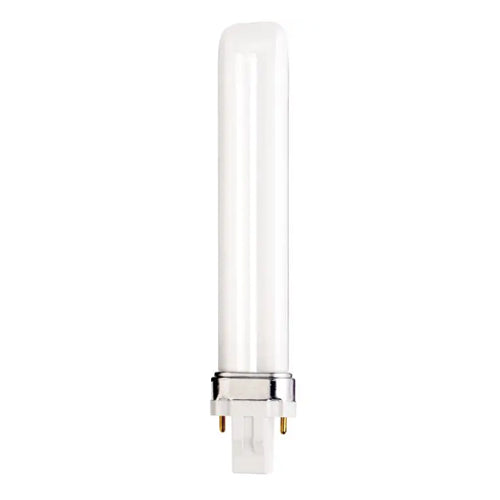 Satco S8313, T4 Pin-Based Compact Fluorescent, 13W, 5000K Natural Light, 800 Lumens, GX23 Base, White Finish, 50 Packs