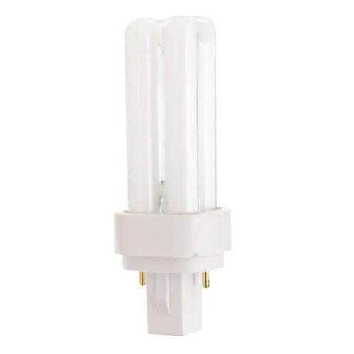 Satco S8314, T4 Pin-Based Double Twin Compact Fluorescent, 9W, 2700K Warm White, 525 Lumens, G23-2 Base, White Finish, 50 Packs