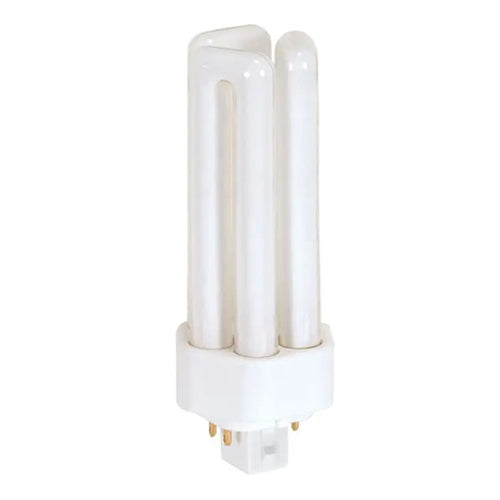 Satco S8345, T4 Pin-Based Compact Fluorescent, 26W, 2700K Warm White, 1800 Lumens, GX24q-3 (4-Pin) Base, White Finish, 50 Packs