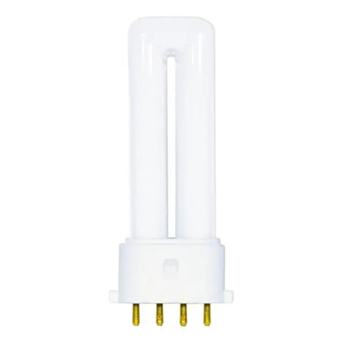 Satco S8361, T4 Pin-Based Compact Fluorescent, 5W, 4100K Cool White, 230 Lumens, 2G7 Base, White Finish, 50 Packs