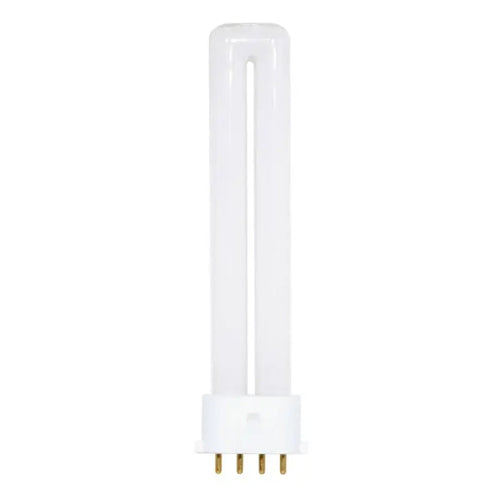 Satco S8365, T4 Pin-Based Compact Fluorescent, 9W, 4100K Cool White, 580 Lumens, 2G7 Base, White Finish, 50 Packs