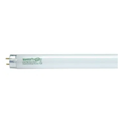 Satco S8430-TF, 4' T8 Fluorescent, 32W, 6500K Daylight, 3000 Lumens, Medium Bi Pin Base, Shatter Proof, Gloss White Finish