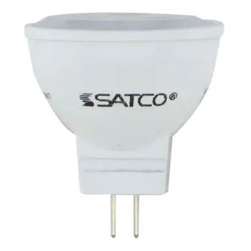 Satco S8603, MR11 LED, 3W, 12V, 3000K Soft White, 210 Lumens, Bi Pin GU4 Base, White Finish