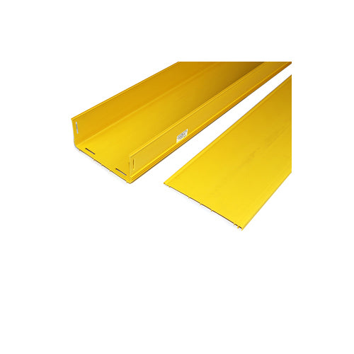 Leviton S8DCT-DHC, 4''x8'' Solid Duct with Hinged Cover, Yellow (1/Carton)
