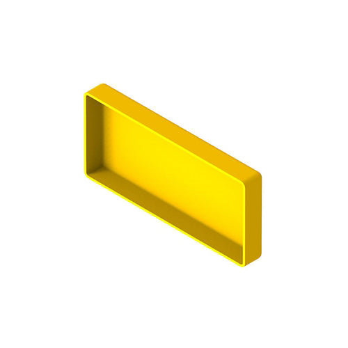 Leviton S8END-CSL, 4''x8'' End Cap Slotless, Yellow