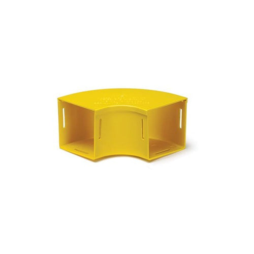 Leviton S8HEL-9DC, 4''x8'' Horizontal Elbow with Cover, 90 Deg, Yellow