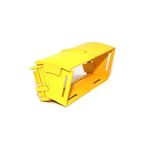 Leviton S8VEL-3DC, 4''x8'' Vertical Elbow with Cover, 30 Deg Down, Yellow