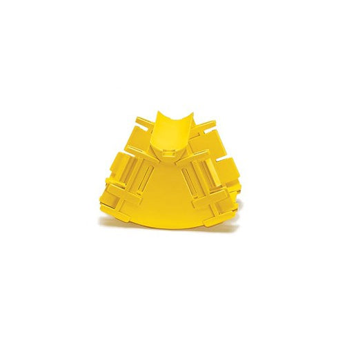 Leviton S8VEL-3UC, 4''x8'' Vertical Elbow with Cover, 30 Deg Up, Yellow