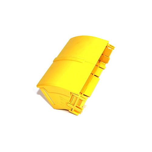 Leviton S8VEL-4DC, 4''x8'' Vertical Elbow with Cover, 45 Deg Down, Yellow