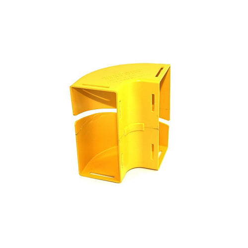 Leviton S8VEL-9DR, 4''x8'' Vertical Elbow without Cover, 90 Deg Down Retrofit, Yellow