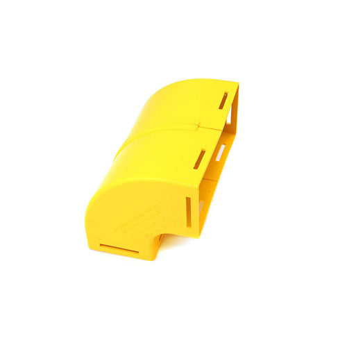 Leviton S8VEL-9UD, 4''x8'' Vertical Elbow, 90 Deg Enclosed, Yellow