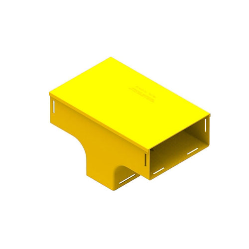 Leviton S8VTE-TEC, 4''x8'' Vertical Tee with Cover, Yellow