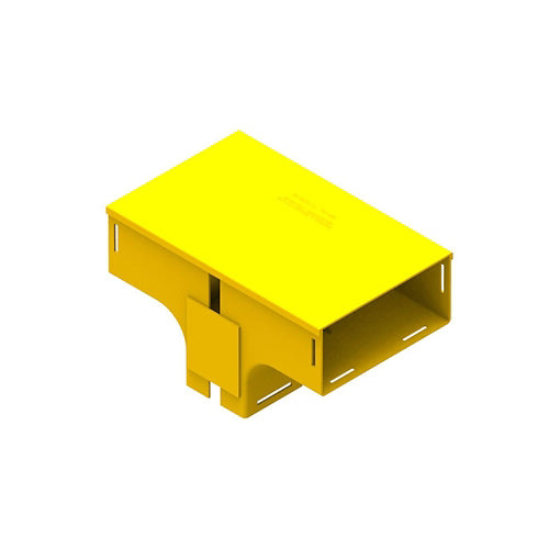 Leviton S8VTE-TER, 4''x8'' Vertical Tee Retrofit with Cover, Yellow