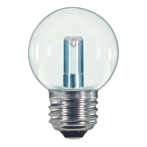 Satco S9158, G16 1/2 LED, 1.4W, 120V, 2700K Warm White, 36 Lumens, Medium E26 Base, Clear Finish, 12 Packs