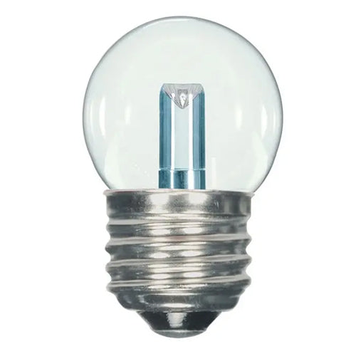 Satco S9160, S11 LED, 1.2W, 120V, 2700K Warm White, 32 Lumens, Medium E26 Base, Clear Finish, 12 Packs