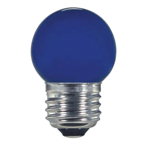 Satco S9162, S11 LED, 1.2W, 120V, Medium E26 Base, Ceramic Blue Finish, 12 Packs