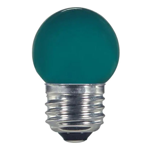 Satco S9163, S11 LED, 1.2W, 120V, Medium E26 Base, Ceramic Green Finish, 12 Packs