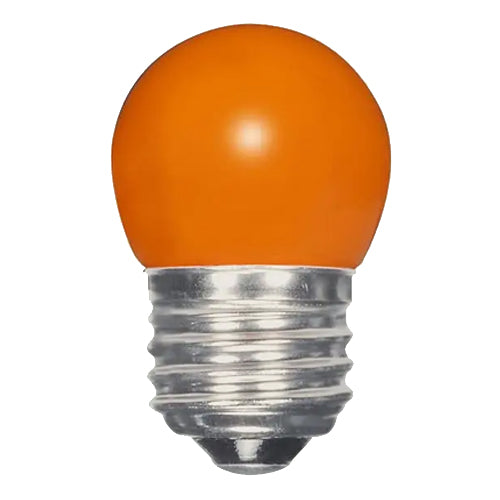 Satco S9164, S11 LED, 1.2W, 120V, Medium E26 Base, Ceramic Orange Finish, 12 Packs
