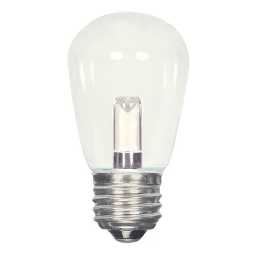 Satco S9174, S14 LED, 1.4W, 120V, 2700K Warm White, 36 Lumens, Medium E26 Base, Clear Finish, 12 Packs