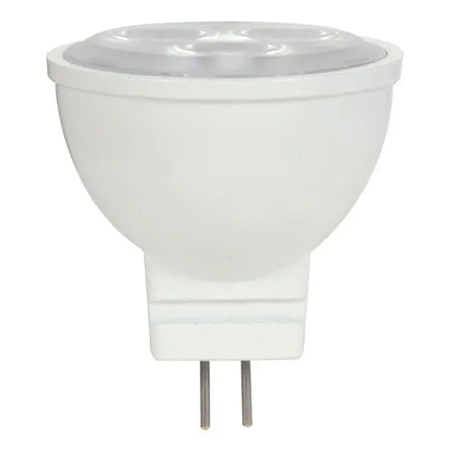 Satco S9283, MR11 LED, 3W, 12V, 5000K Natural Light, 210 Lumens, Bi Pin GU4 Base, Clear Finish