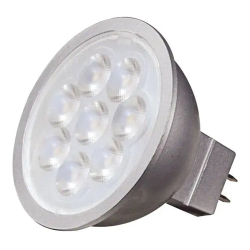 Satco S9616, MR16 LED, 6.5W, 12V, 3000K Warm White, 450 Lumens, Bi Pin GU5.3 Base, Gray Finish