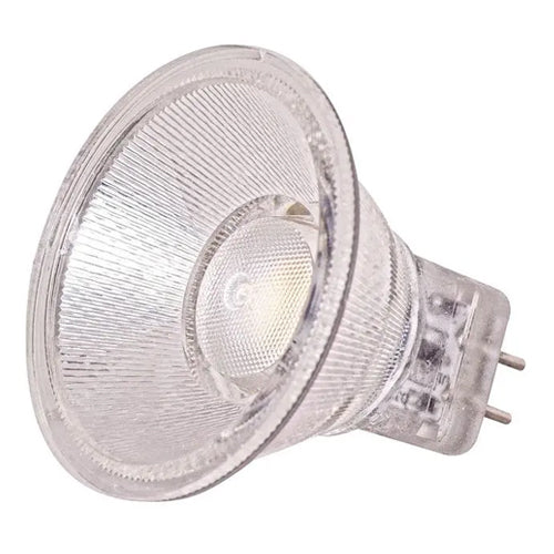 Satco S9551, MR11 LED, 1.6W, 12V, 5000K Natural Light, 200 Lumens, Bi Pin G4 Base, Clear Finish, 20 Packs