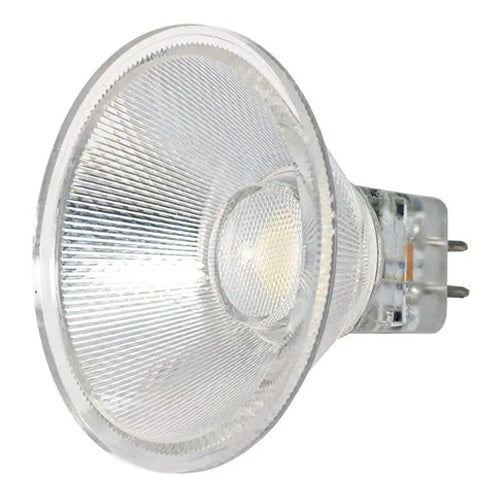 Satco S9552, MR16 LED, 3W, 12V, 3000K Warm White, 330 Lumens, Bi Pin GU5.3 Base, Clear Finish, 20 Packs