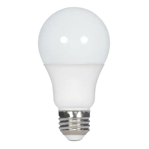 Satco S9709, A19 LED, 10W, 120V, 3500K Neutral White, 800 Lumens, Medium E26 Base, Frost Finish, 6 Packs