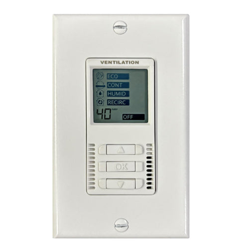 OUELLET SA-LCD15, Digital Decora-Style Wall-Mounted Control/Timer for Residential ERV and HRV