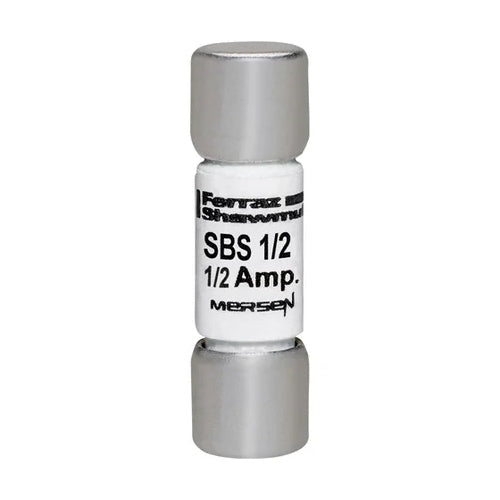 Mersen SBS1/2, SBS Midget Fast-Acting Ferrule Fuse, 600VAC, 0.5A
