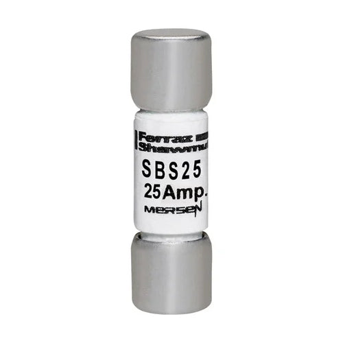 Mersen SBS25, SBS Midget Fast-Acting Ferrule Fuse, 600VAC, 25A