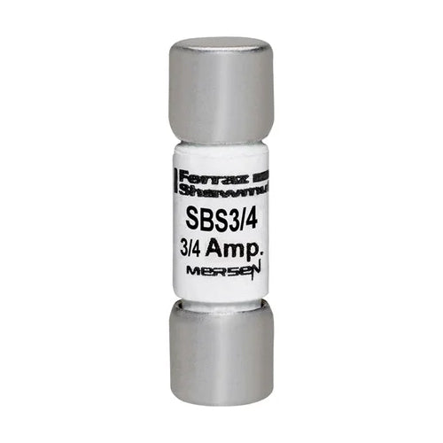 Mersen SBS3/4, SBS Midget Fast-Acting Ferrule Fuse, 600VAC, 0.75A