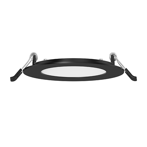 Lotus SC-DL09-D04H-A1-61RE-BK, Lotolite 4" Slim Round Panel LED 9W, 100-130VAC, 5CCT, 960-1030 Lumens, Black Trim, Dimmable