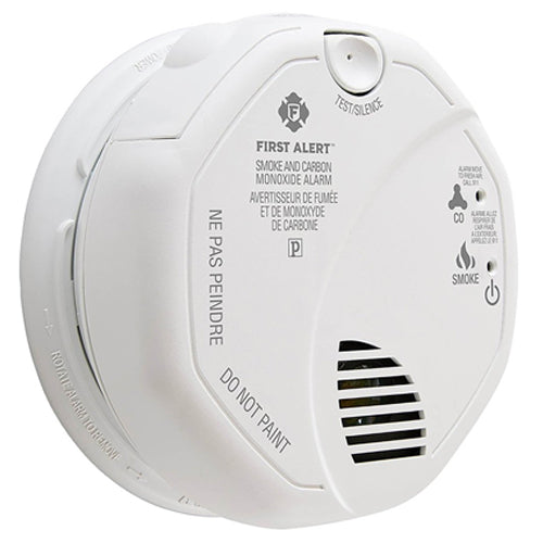 BRK SC7016BTCA - Photoelectric Smoke and Carbon Monoxide Alarm, 120V Wire-in with 2 AA Battery Backup, Zero Waste