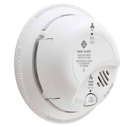 BRK SC9126BTCA, 120V AC, 60Hz Hardwired Ionization Combination Smoke & Carbon Monoxide Alarm with 9V Battery Backup, Zero Waste