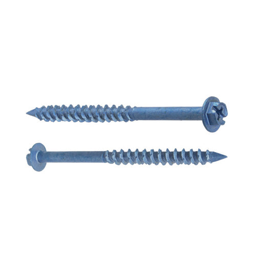 UCAN SCH 316214, Super Scru-It® Anchors, Blue Ruspro® Coated, Hex Washer-Head, 3/16″ x 2-1/4″, 1000 Packs