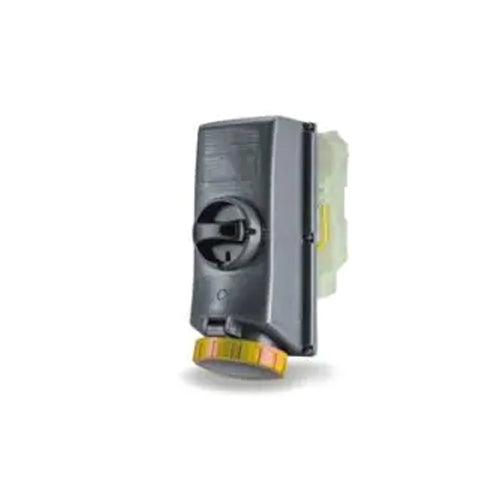 Techspan SCM330MI4W-NB, Unfused Mechanical Interlock without Base, 30A 125V, 2-Pole 3-Wire Grounding, Clock Position 4H, Yellow