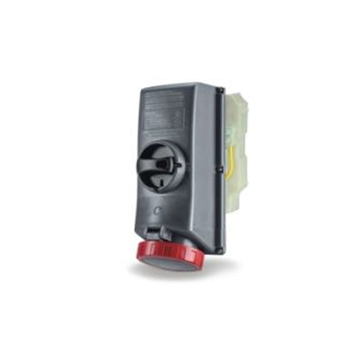 Techspan SCM360MI7W-NB, Unfused Mechanical Interlock without Base, 60A 480V, 2-Pole 3-Wire Grounding, Clock Position 7H, Red