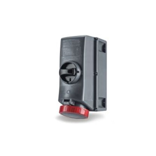 Techspan SCM360MI7W, Unfused Mechanical Interlock with Base, 60A 480V, 2-Pole 3-Wire Grounding, Clock Position 7H, Red